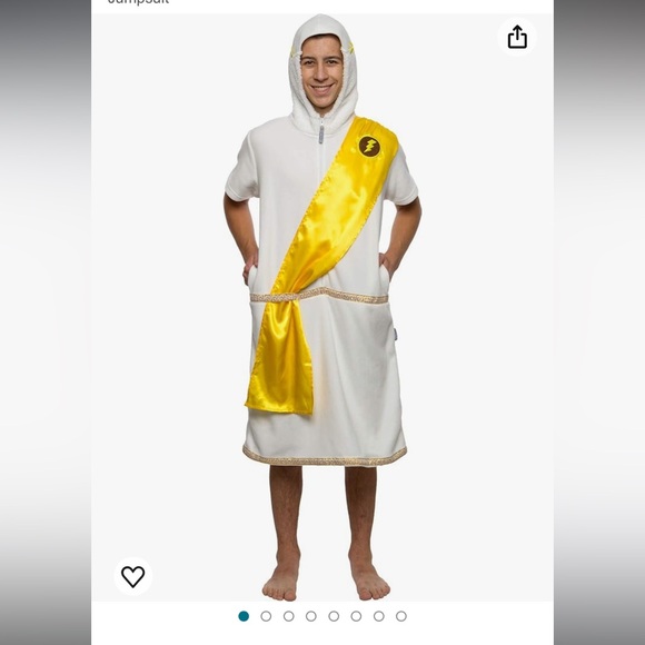 Funziez! Zeus One Piece - Plush Adult Greek Toga Costume Jumpsuit, Sz XXL - Picture 1 of 3